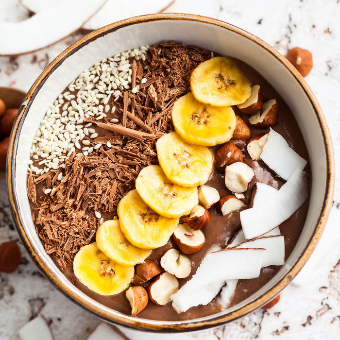 Cremige Schokoladen Smoothie-Bowl