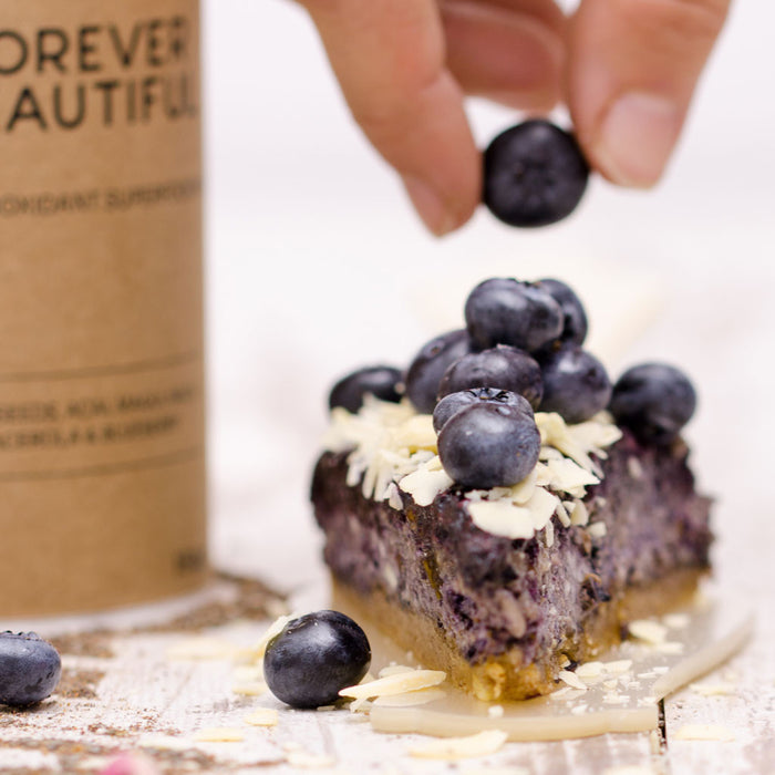 Veganer Blaubeerkuchen