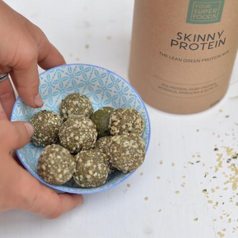 Grüne Protein Bliss Balls